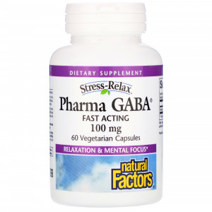 ГАБА Natural Factors Pharma GABA 100 мг 60 капсул