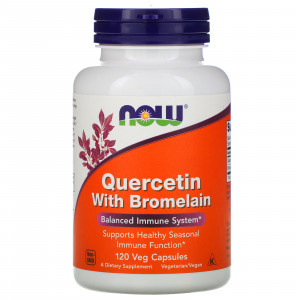 Кверцетин с бромелайном Now Foods Quercetin with Bromelain 120 капсул
