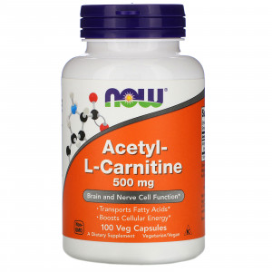 Ацетил L-карнитин Now Foods Acetyl-L-Carnitine 500 мг 100 капсул