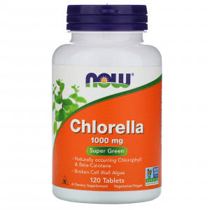 Now Foods Chlorella 1000 мг 120 таблеток