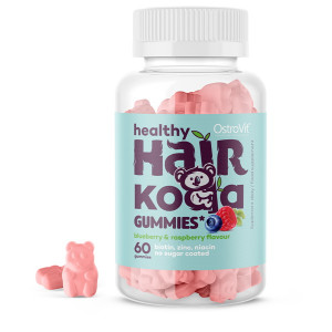 Витамины для ногтей, волос и кожи OstroVit Healthy Hair Koala Gummies 60 мармеладок