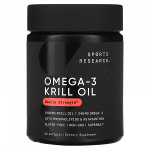 Масло криля Sports Research Antarctic Krill Oil 1000 мг Softgels 60 капсул