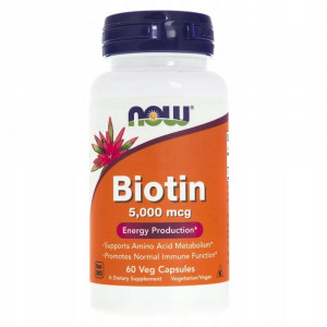 Now Foods Biotin 5000 мкг 60 капсул
