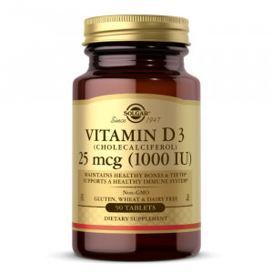Solgar Vitamin D3 25 мкг 1000 IU 90 таблеток