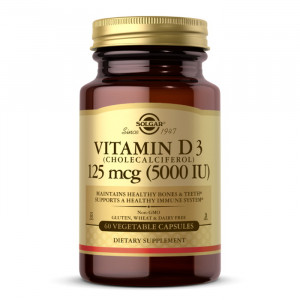 Solgar Vitamin D3 125 мкг 5000 IU 60 капсул