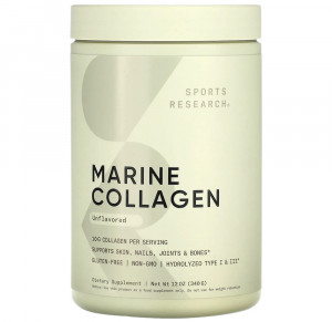 Пептиды морского коллагена Sports Research Marine Collagen Peptides 340 грамм