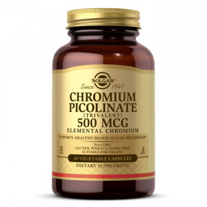 Пиколинат хрома Solgar Chromium Picolinate 500 мкг 60 капсул