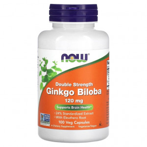Гинкго билоба Now Foods Ginkgo Biloba 120 мг 100 капсул