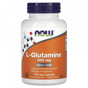 Глютамин Now Foods L-Glutamine 500 мг 120 капсул