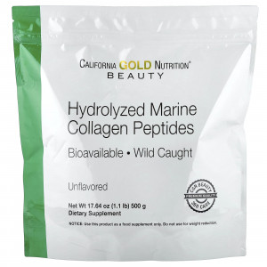 California Gold Nutrition Hydrolyzed Marine Collagen Peptides 500 грамм