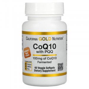 California Gold Nutrition CoQ10 with PQQ 100 мг Softgels 60 капсул