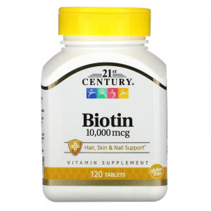 Биотин 21st Century Biotin 10000 мкг 120 таблеток