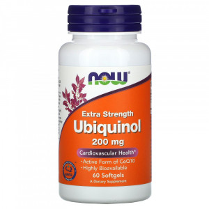 Убихинол Now Foods Ubiquinol 200 мг Softgels 60 капсул