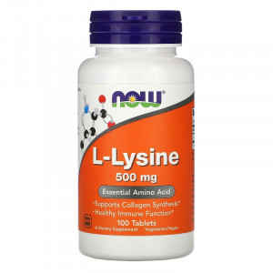 L-лизин Now Foods L-Lysine 500 мг 100 таблеток