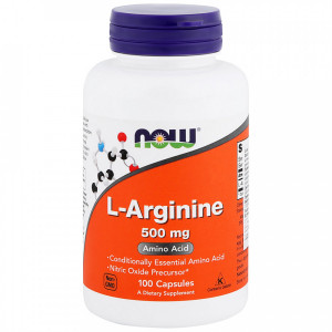 Аргинин Now Foods L-Arginine 500 мг 100 капсул