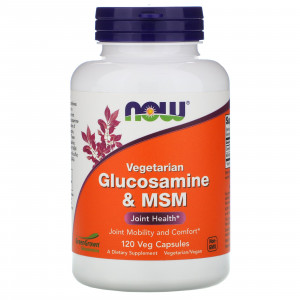 Now Foods Vegetarian Glucosamine MSM 120 капсул