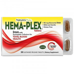 Комплекс для здоровья крови Natures Plus Hema-Plex 30 таблеток