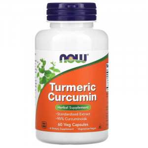 Куркума с куркумином Now Foods Turmeric Curcumin 60 капсул