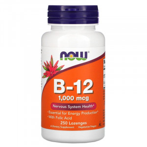 Now Foods B-12 1000 мкг Lozenges 250 пастилок