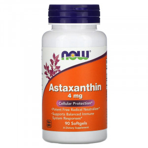 Now Foods Astaxanthin 4 мг Softgels 90 капсул
