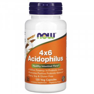 Now Foods 4x6 Acidophilus 120 капсул