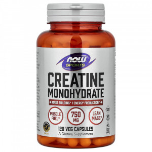 Креатин моногидрат Now Foods Creatine Monohydrate 750 мг 120 капсул