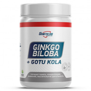 Гинкго билоба + готу кола GeneticLab Nutrition Ginkgo Biloba Gotu Kola 60 капсул