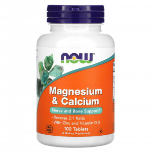 Магний и кальций Now Foods Magnesium Calcium 100 таблеток