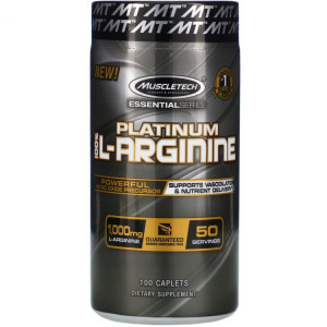 MuscleTech Platinum 100% L-Arginine 1000 мг 100 таблеток