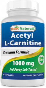 Ацетил L-карнитин Best Naturals Acetyl L-Carnitine 1000 мг 60 капсул