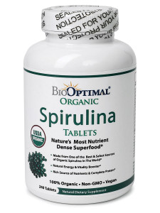 BioOptimal Organic Spirulina 240 таблеток