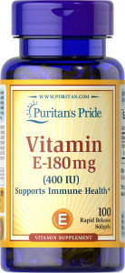 Puritan's Pride Vitamin E-180 мг (400 IU) 100 капсул