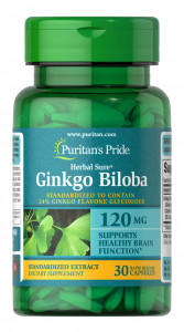 Гинкго билоба Puritan's Pride Ginkgo Biloba 120 мг 30 капсул