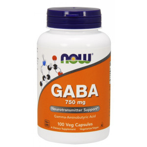 ГАБА Now Foods GABA 750 мг 100 капсул