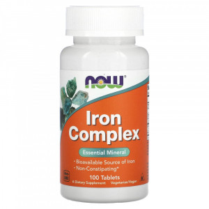 Комплекс железа Now Foods Iron Complex 100 таблеток