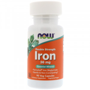 Железо Now Foods Iron 36 мг 90 капсул
