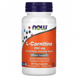 L-карнитин тартрат Now Foods L-Carnitine 250 мг 60 капсул
