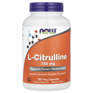 L-цитруллин Now Foods L-Citrulline 750 мг 180 капсул