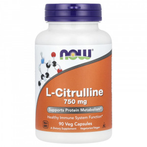 L-цитруллин Now Foods L-Citrulline 750 мг 90 капсул