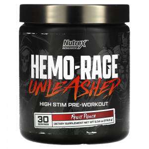 Предтреник Nutrex Research Hemo-Rage Unleashed 180 грамм