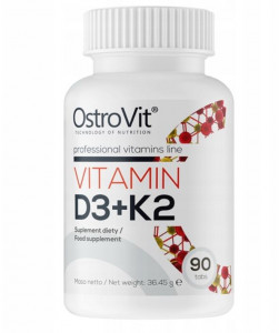 Витамины D3 и K2 OstroVit Vitamin D3 + K2 90 таблеток