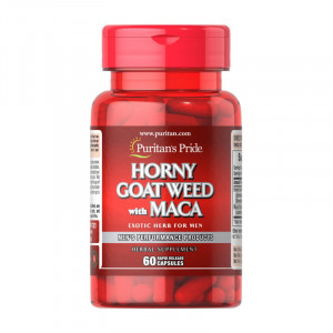 Экстракт горянки и мака Puritan's Pride Horny Goat Weed with Maca 60 капсул