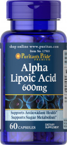 АЛК Puritan’s Pride Alpha Lipoic Acid 600 мг 60 капсул