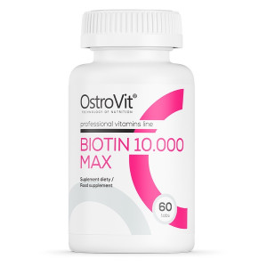 Биотин OstroVit Biotin 10.000 MAX 60 таблеток