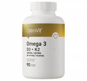Омега 3 с витаминами D3 и K2 OstroVit Omega 3 D3 + K2 90 капсул