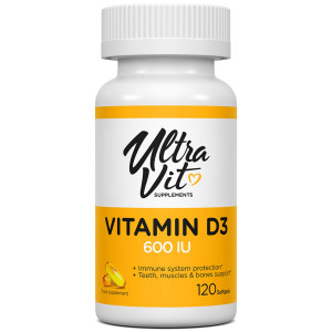 Витамин D3 UltraVit Vitamin D3 600 IU 120 капсул