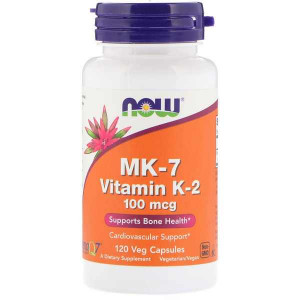 Витамин К2 Now Foods MK-7 Vitamin K-2 100 мкг 120 капсул