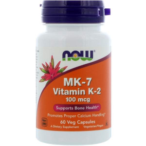 Витамин К2 Now Foods MK-7 Vitamin K-2 100 мкг 60 капсул
