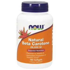 Бета-каротин Now Foods Natural Beta Carotene 25000 IU Softgels 180 капсул