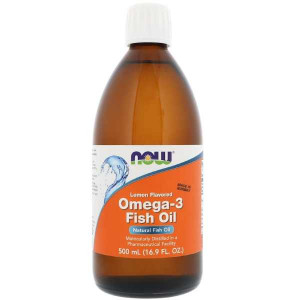 Омега 3 со вкусом лимона Now Foods Omega-3 Fish Oil Lemon Flavored 500 мл